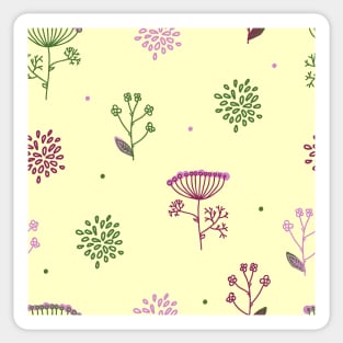 Elegance Seamless pattern with flowers, vector floral illustration in vintage style Sticker